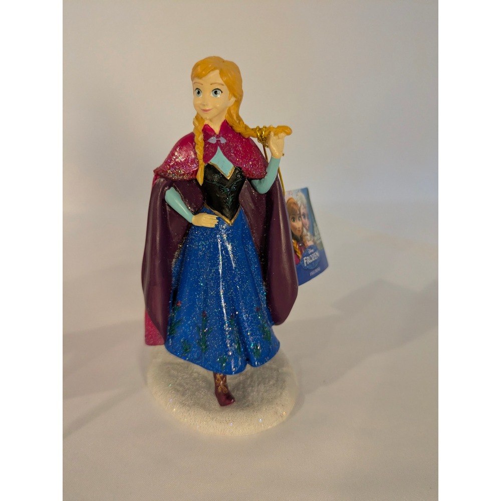 Disney Frozen Anna Glitter Figurine Kcare 17514 KG Magenta Blue Ornament Style
